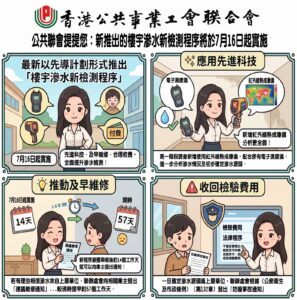 📢公共聯會提提你 樓宇滲水新檢測程序 7.16 起實施！